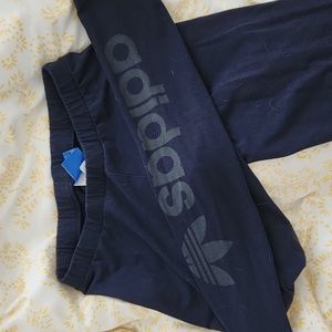 Navy blue Adidas leggings